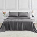 Bamboo Blend Bedsheet Set - Ultra Soft Microfiber Bedding Set (Dark Grey)