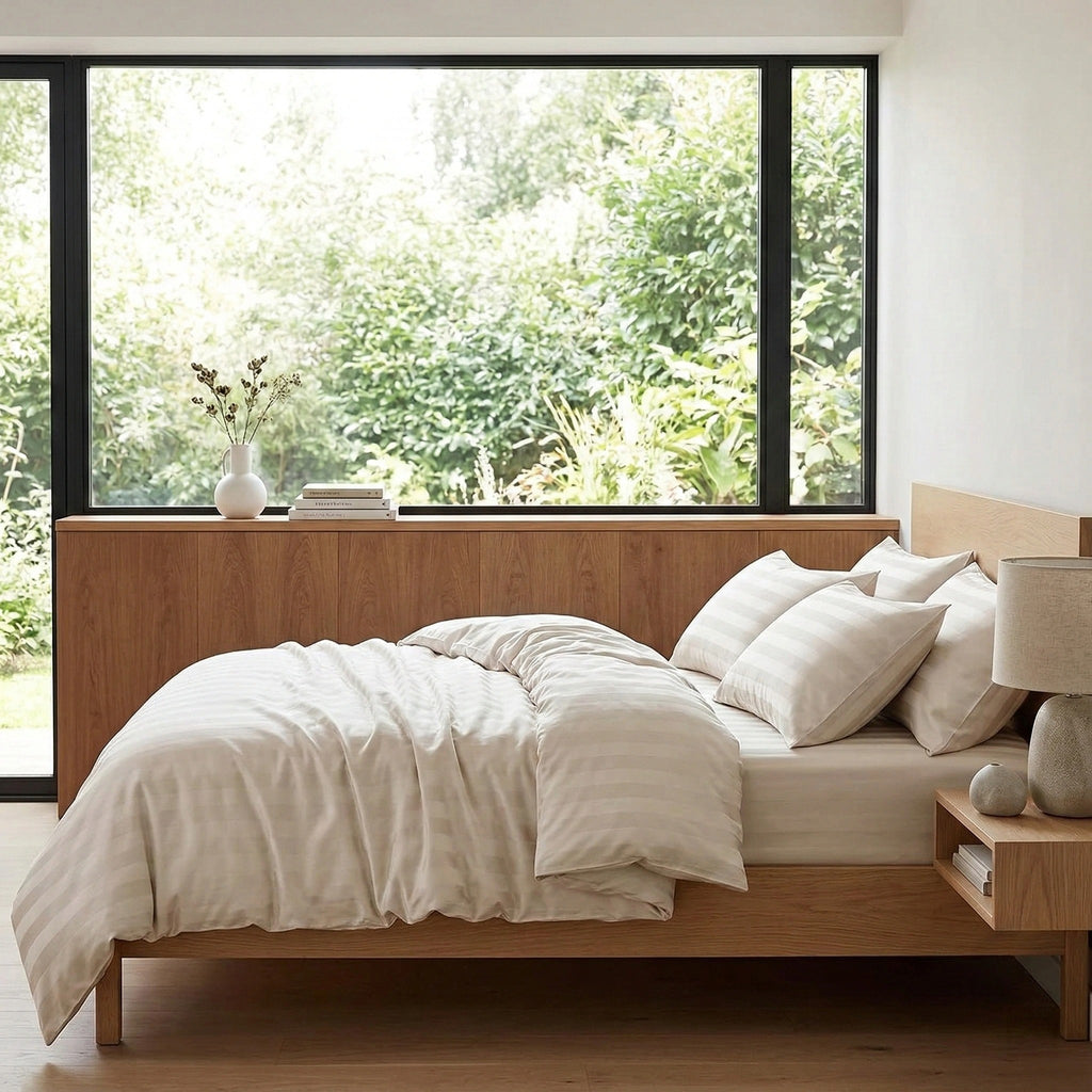 Striped Pattern Bamboo Bedding Set