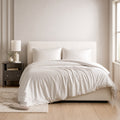 Qelune Bamboo Duvet Cover Set 鈥?Cooling Organic Bamboo Bedding in Sand