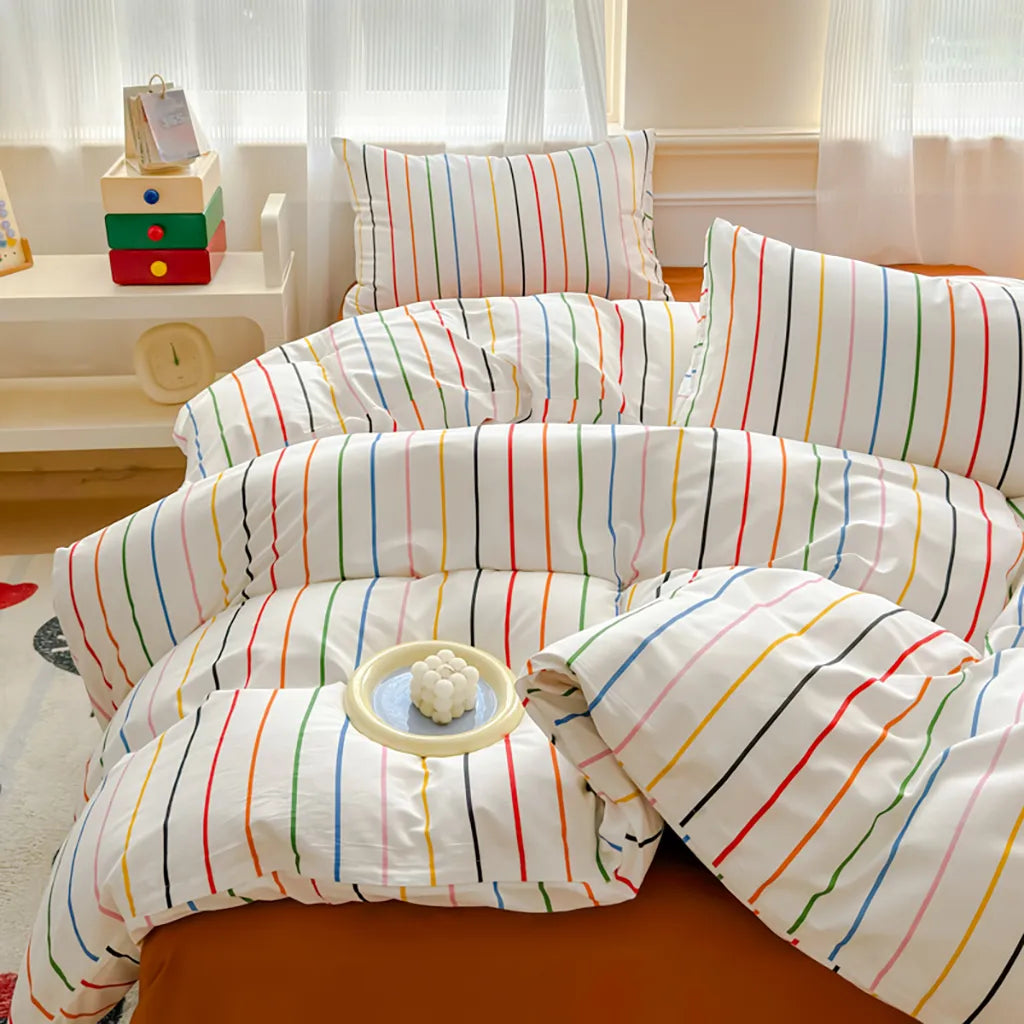 Cheerful Striped Duvet Cover