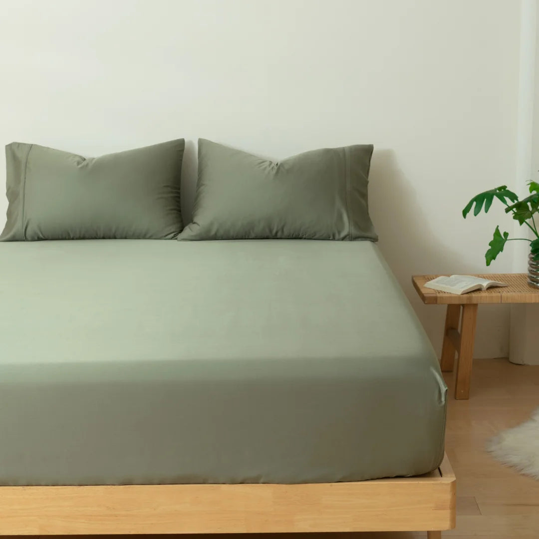 Bamboo Fitted Sheet - Moss