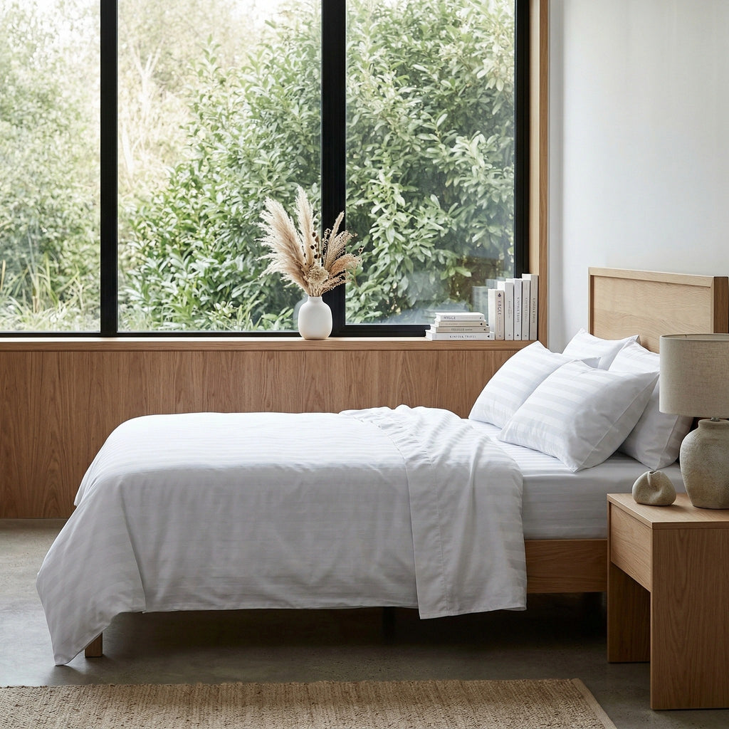 Striped Pattern Bamboo Bedding Set