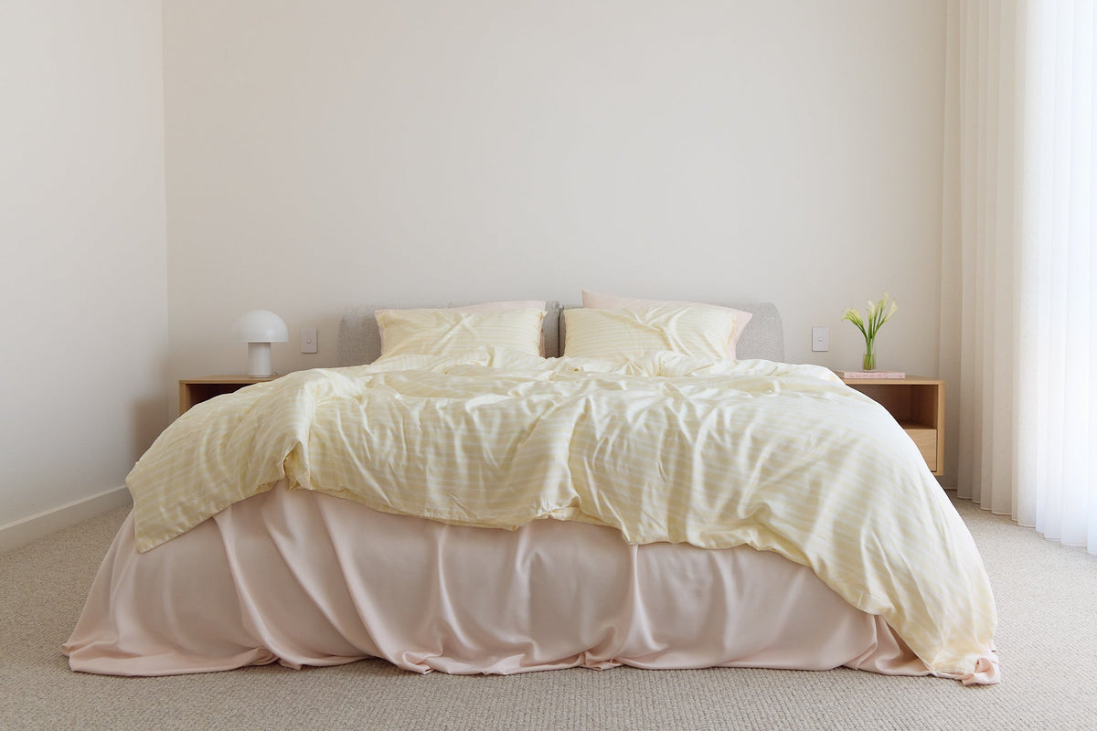 Butter Stripe Bamboo Quilt Cover