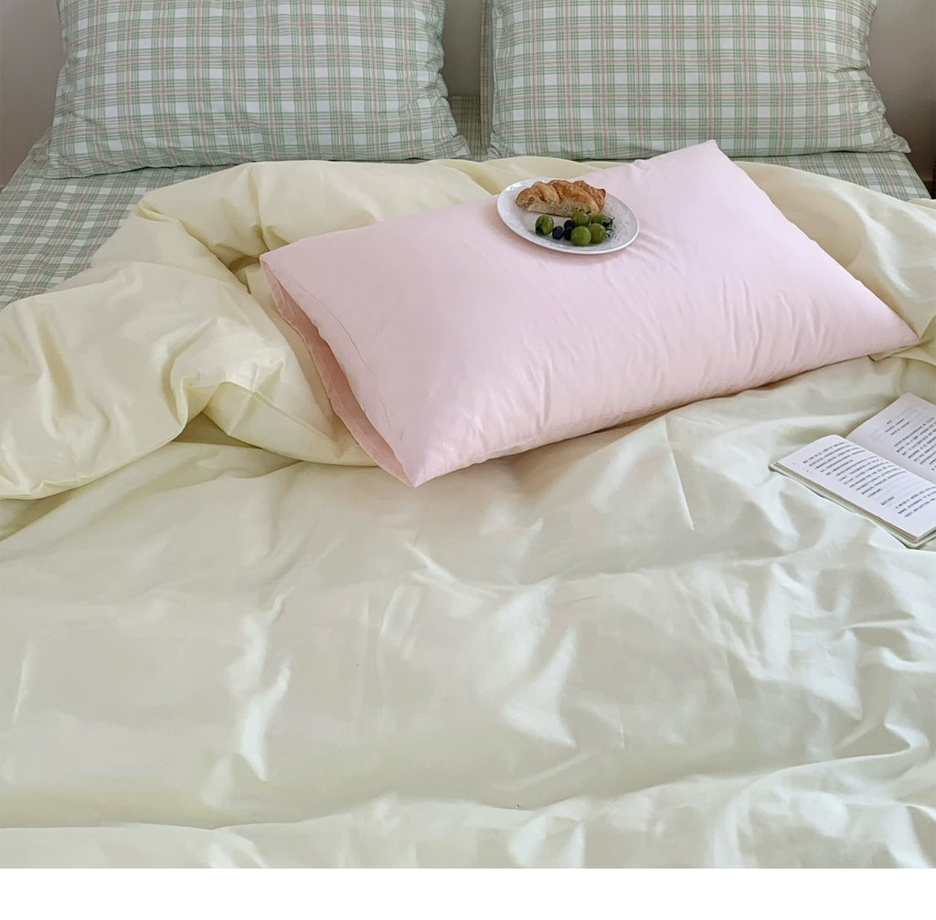 Vireza Green Plaid Pure Cotton Bedding Set G86