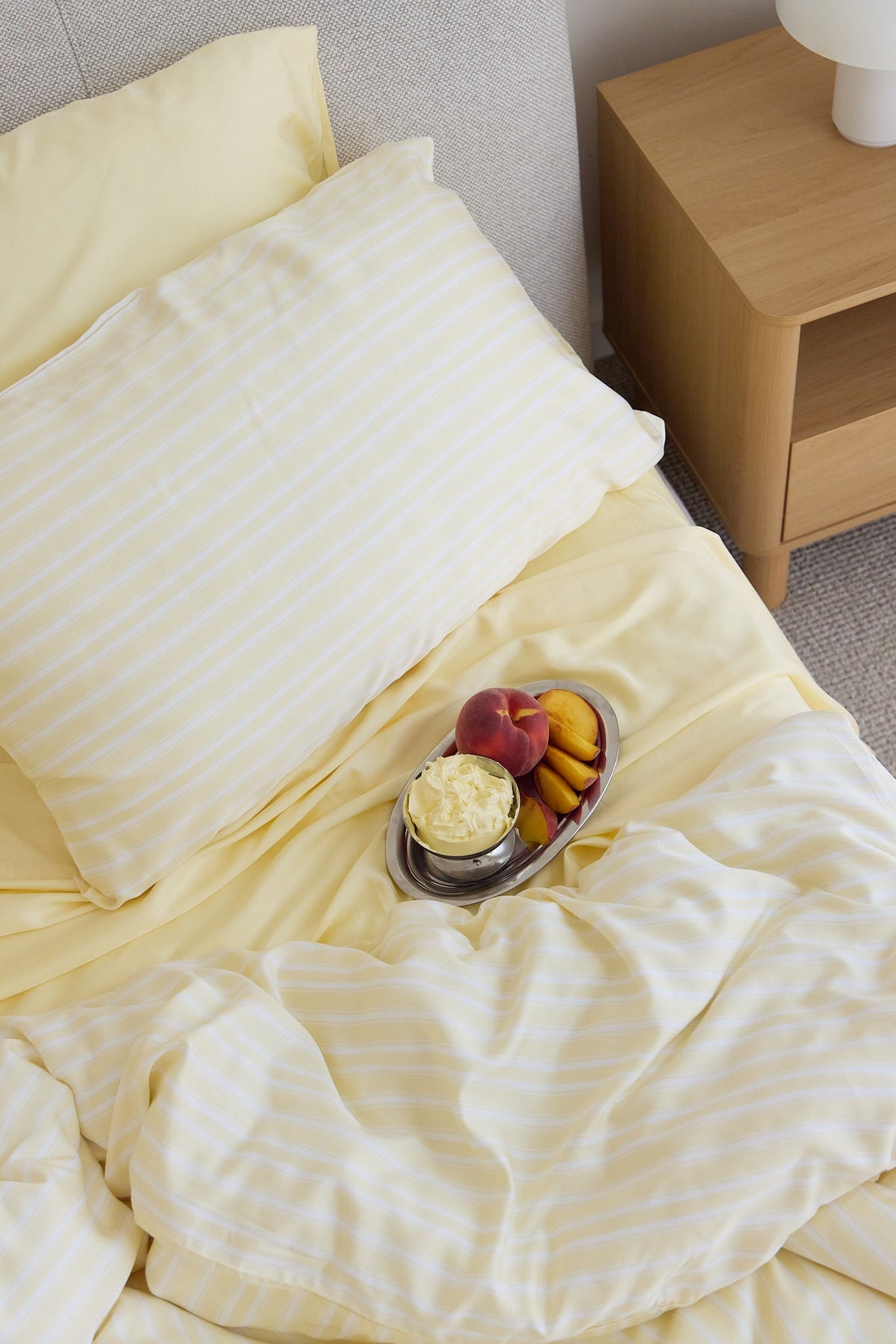 Butter Stripe Bamboo Quilt Cover