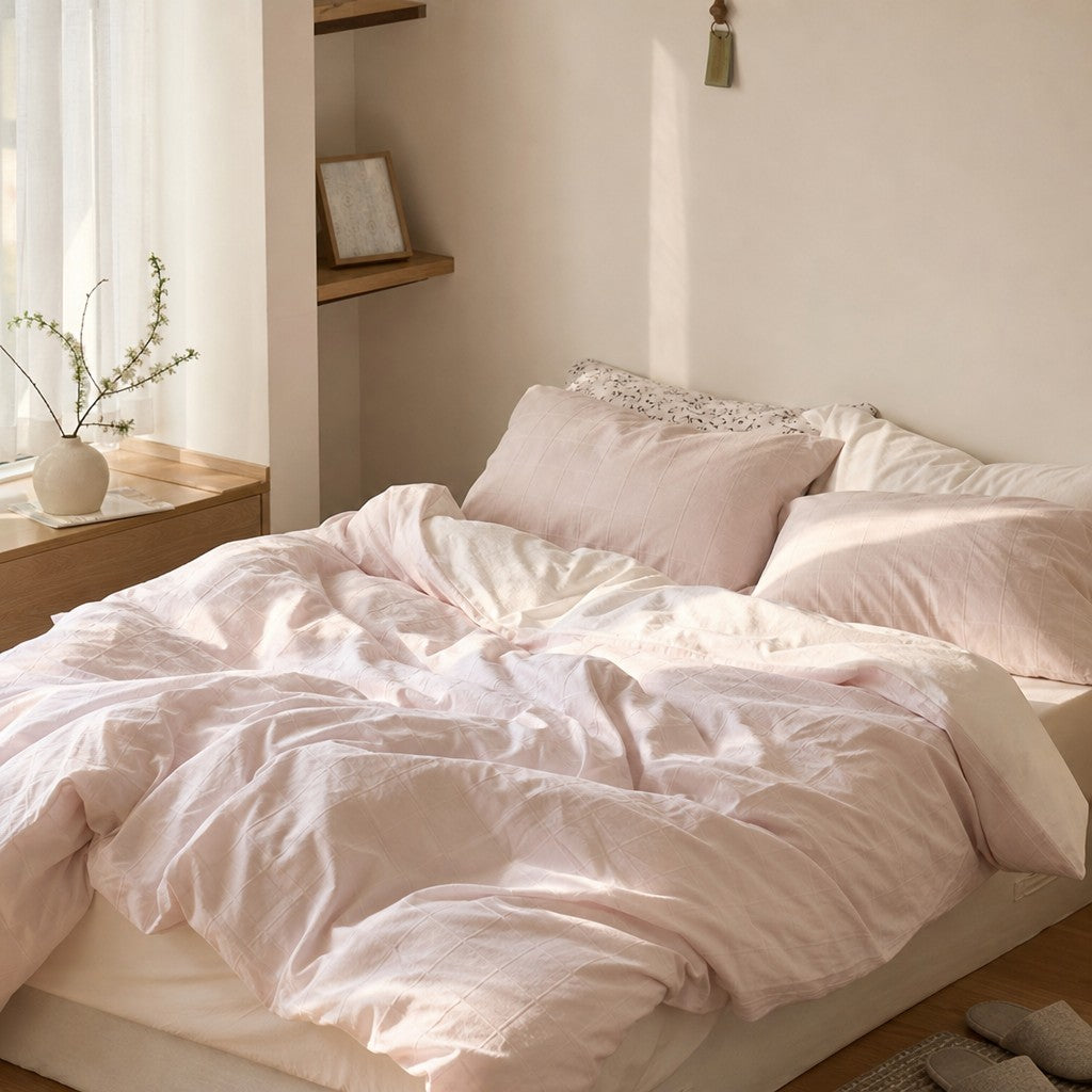 Vireza Washed Cotton Floral Bedding Set Four Piece G70