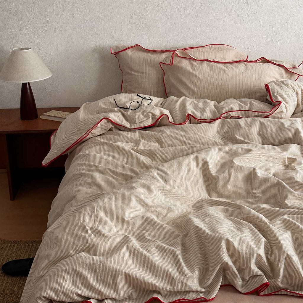 Vintora Minimalist Cotton Duvet Cover Set  Bedding for Modern Bedroom G119