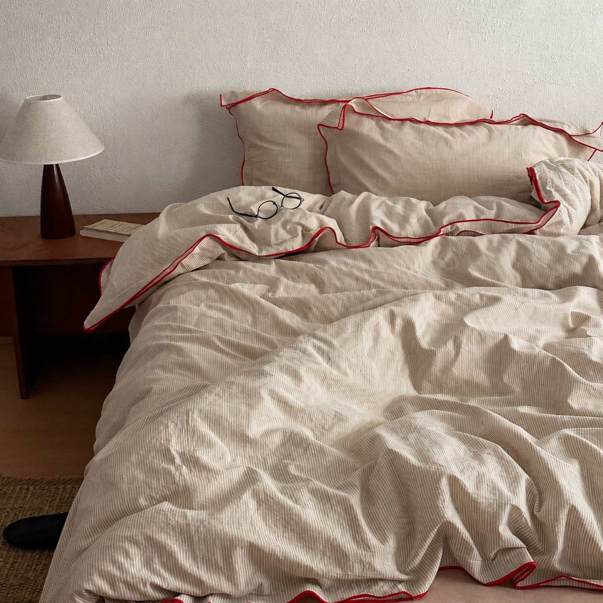 Vintora Minimalist Cotton Duvet Cover Set  Bedding for Modern Bedroom G119