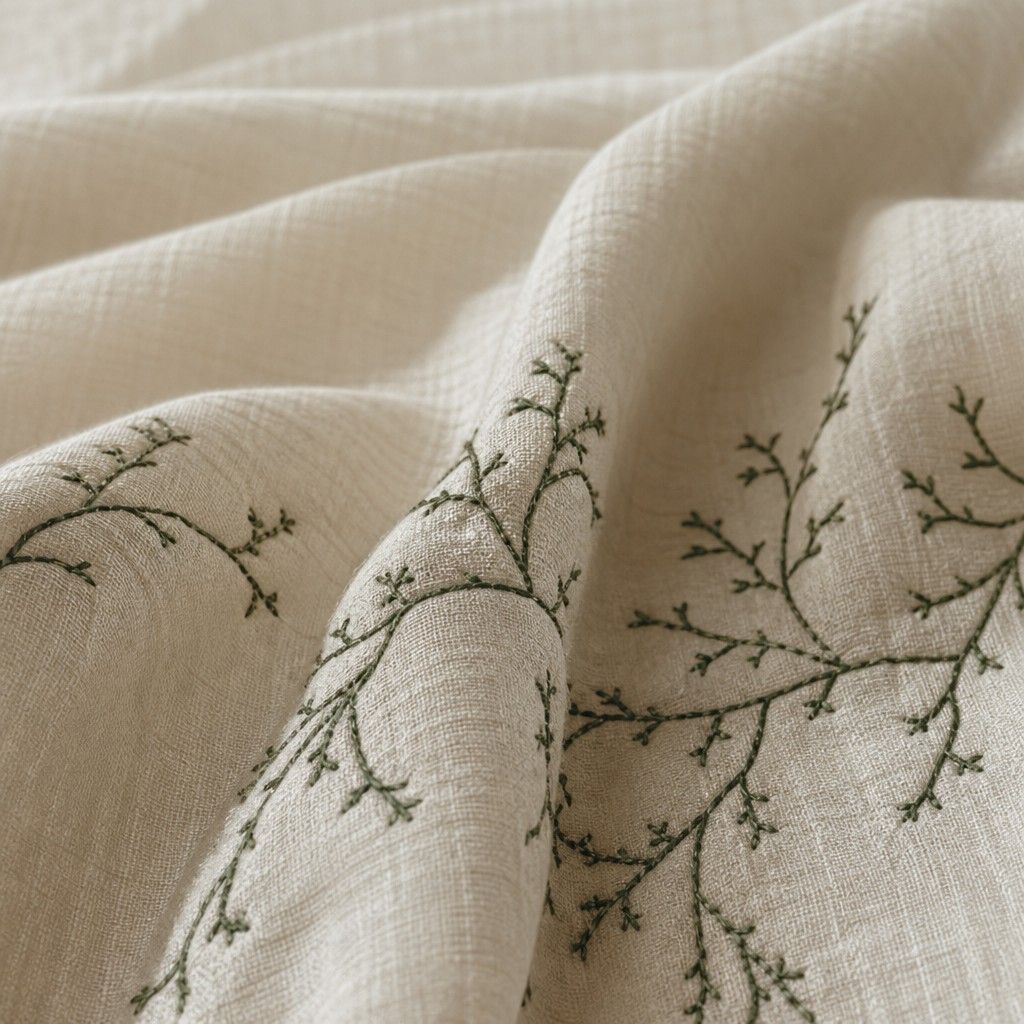 Roselle Southern French Embroidered Cotton Bedding Set Long Staple Floral Set G66
