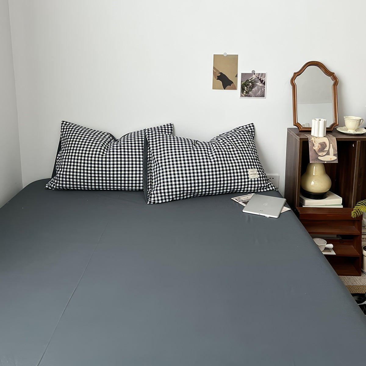 Classic Black Gingham Bedding Set