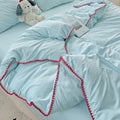 Plain Stitched Shell-Edge Bedding Set