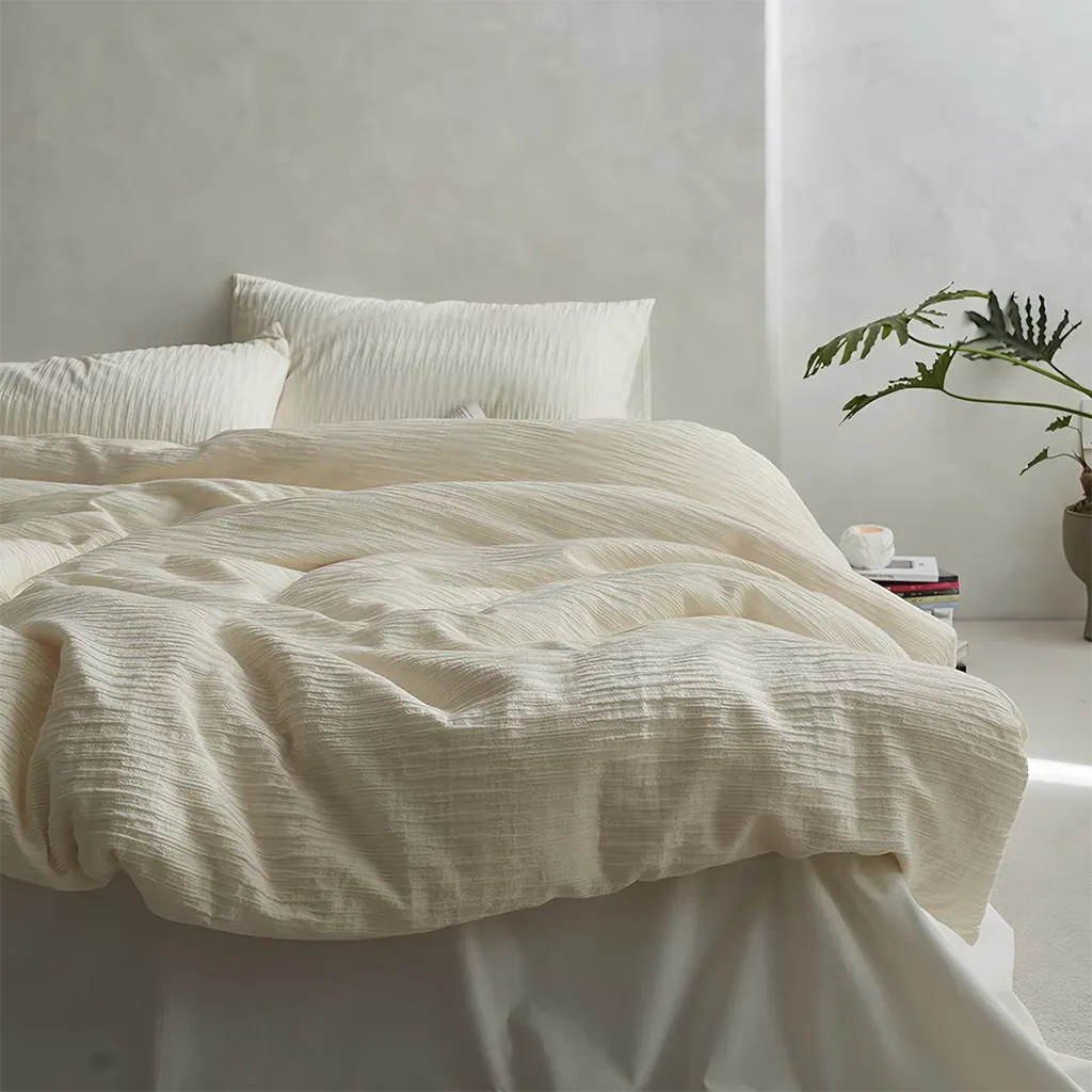Relaxed Seersucker Cotton Duvet Cover
