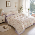 Fruit Ruched Bedding Set - Cherry