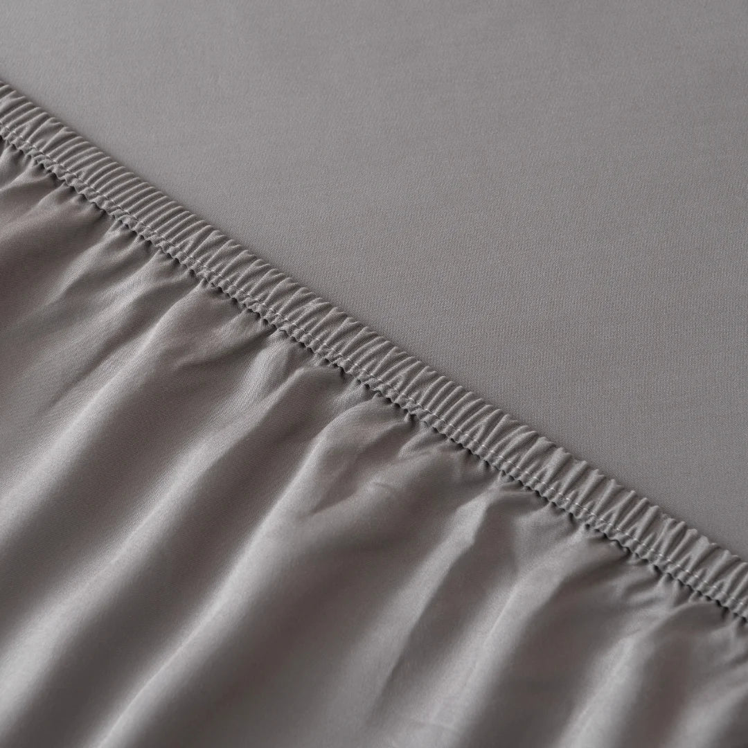 Bamboo Fitted Sheet - Stone Grey