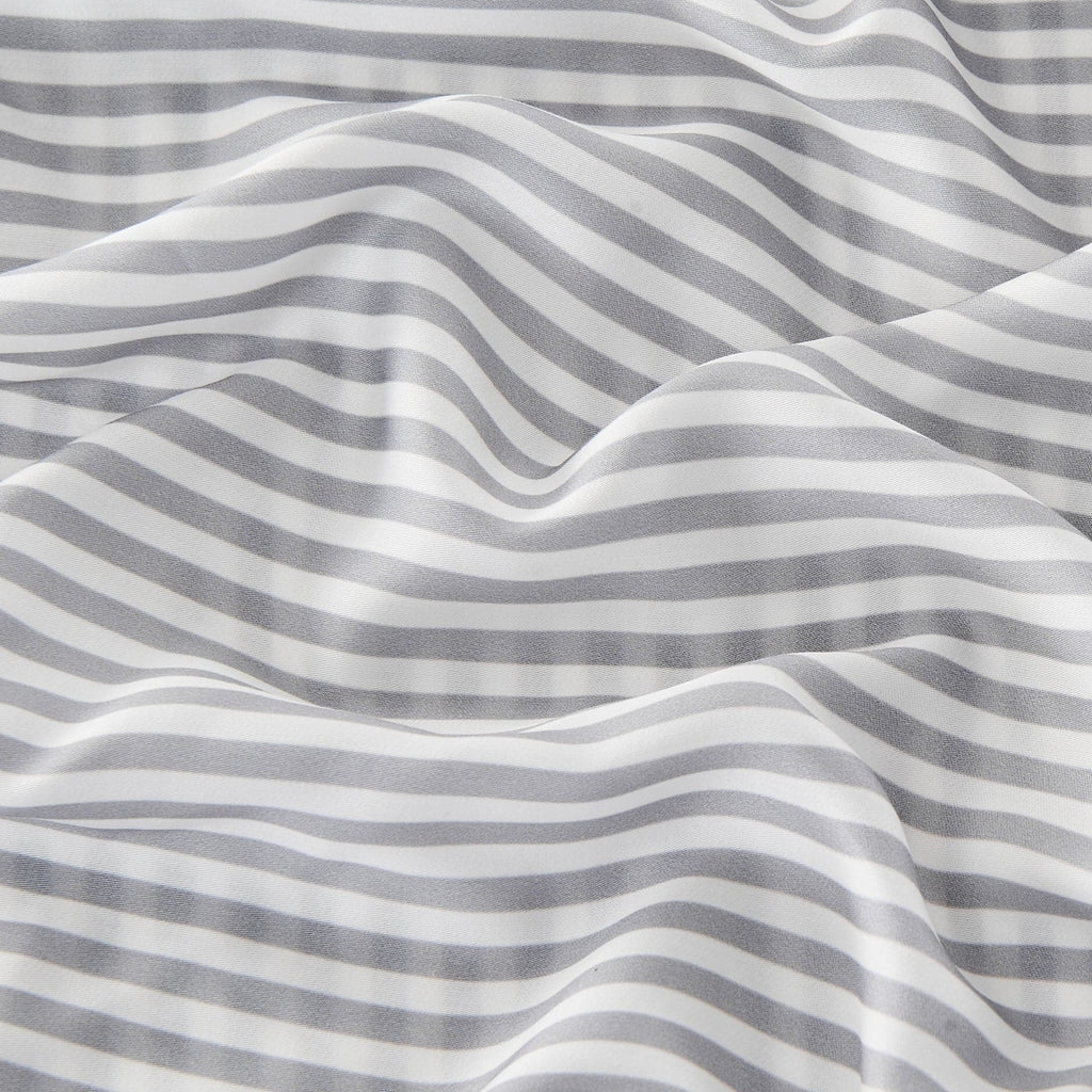 Black and White Pinstripes Organic Bamboo Bedding Set