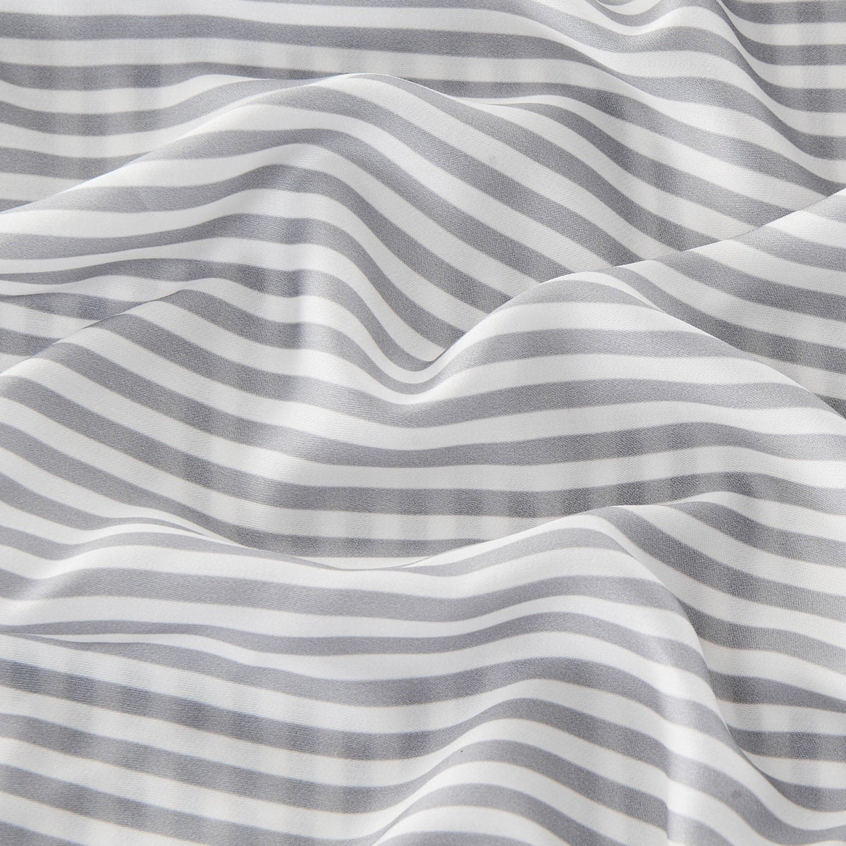 Black and White Pinstripes Organic Bamboo Bedding Set