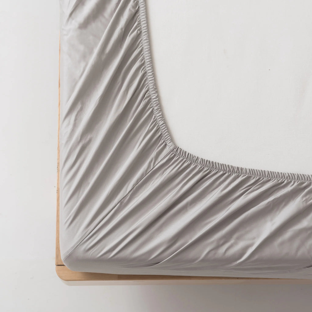 Bamboo Fitted Sheet - Silver