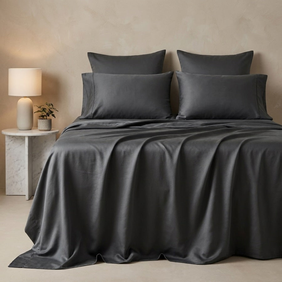 Qelune Bamboo Sheet Set – Cooling Organic Bamboo Bedding in Charcoal