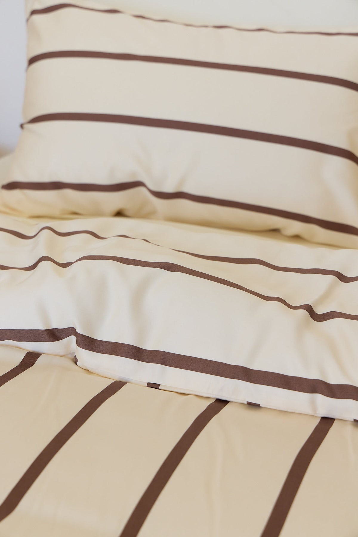 Chocolate Stripe Bamboo Quilt Cover