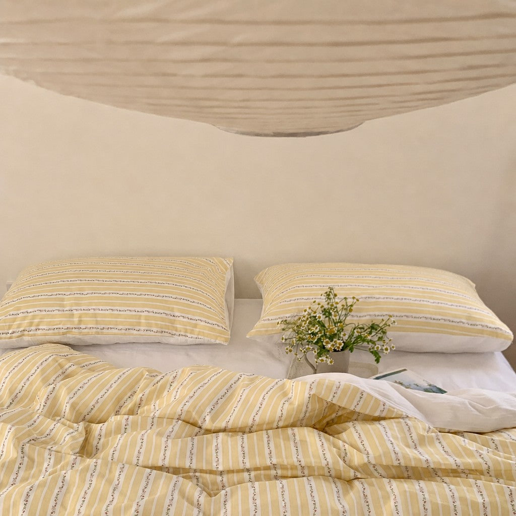 Vintora Butter Striped Soft Cotton Bedding Set G92