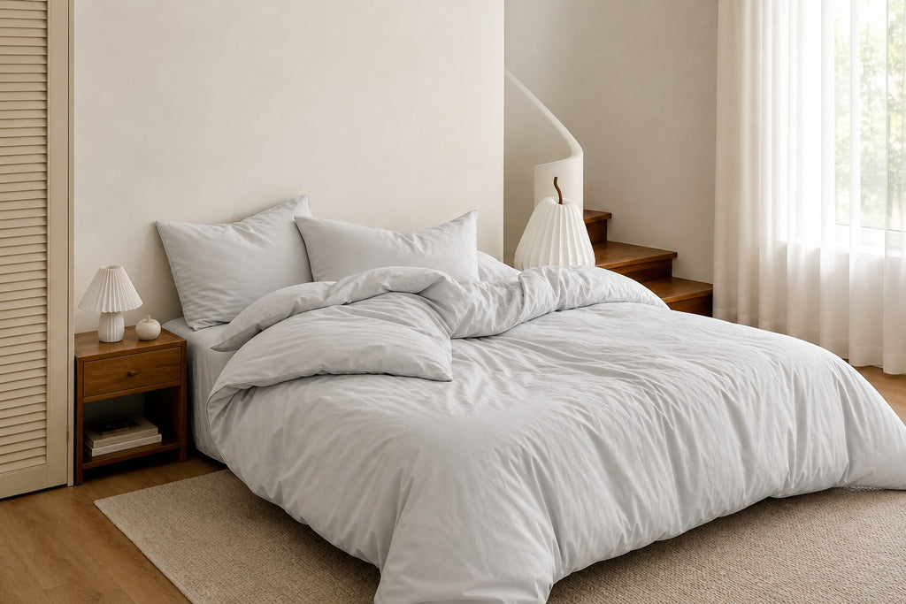 Silver Bamboo Quilt Cover
