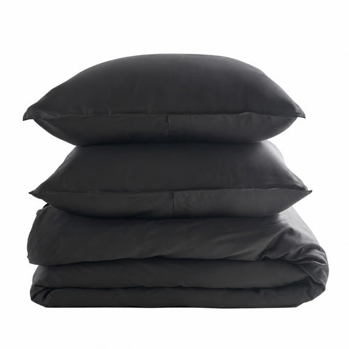 Qelune Bamboo Duvet Cover Set – Cooling Organic Bamboo Bedding in Charcoal