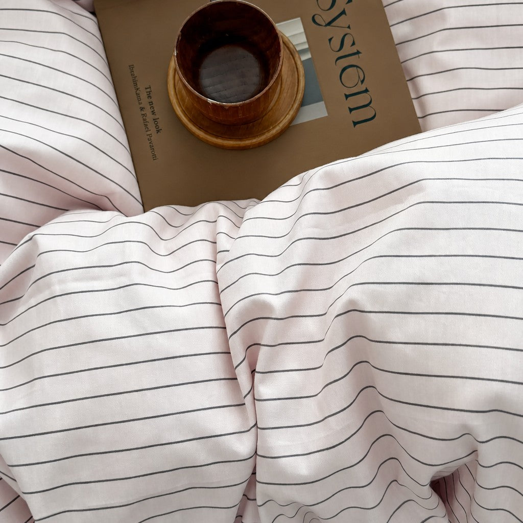 Vintora Cozy Vintage Stripe Cotton Bedding 4 Piece Set G80