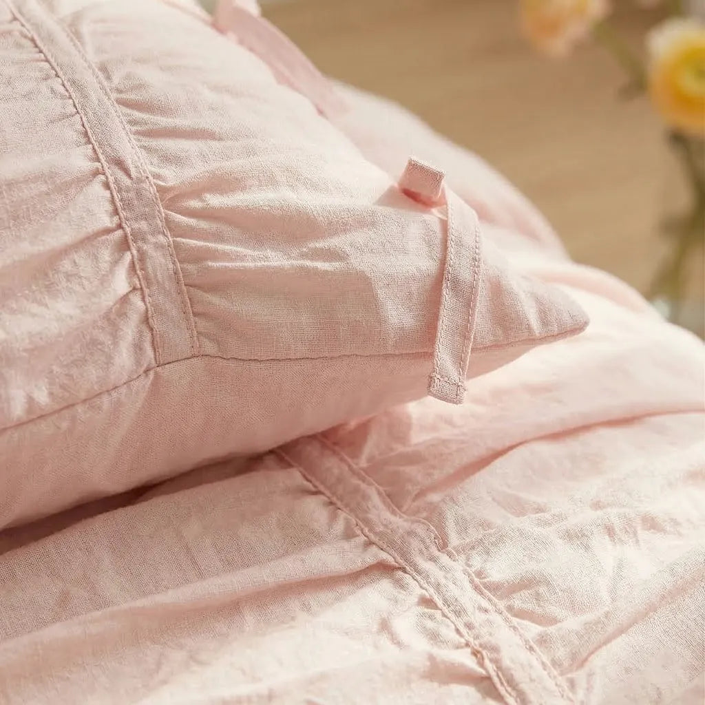 Princess Ruched Duvet Cover - Pastel Yellow