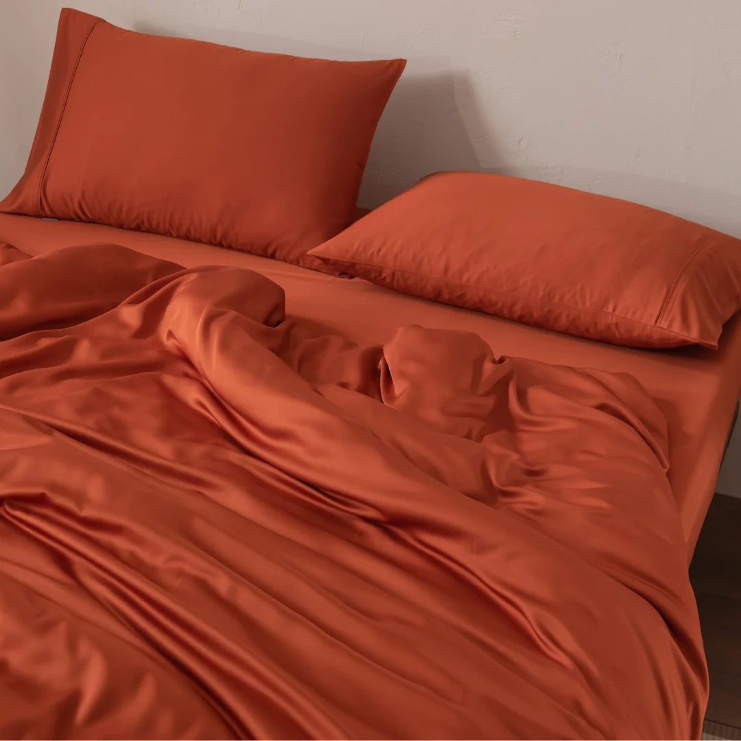 Bamboo Pillowcase Set - Copper Sunset