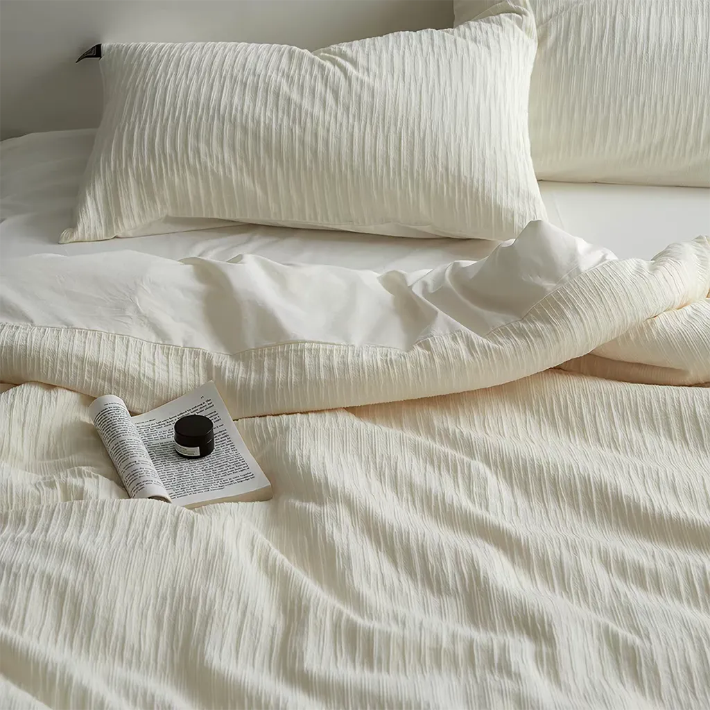 Relaxed Seersucker Cotton Duvet Cover