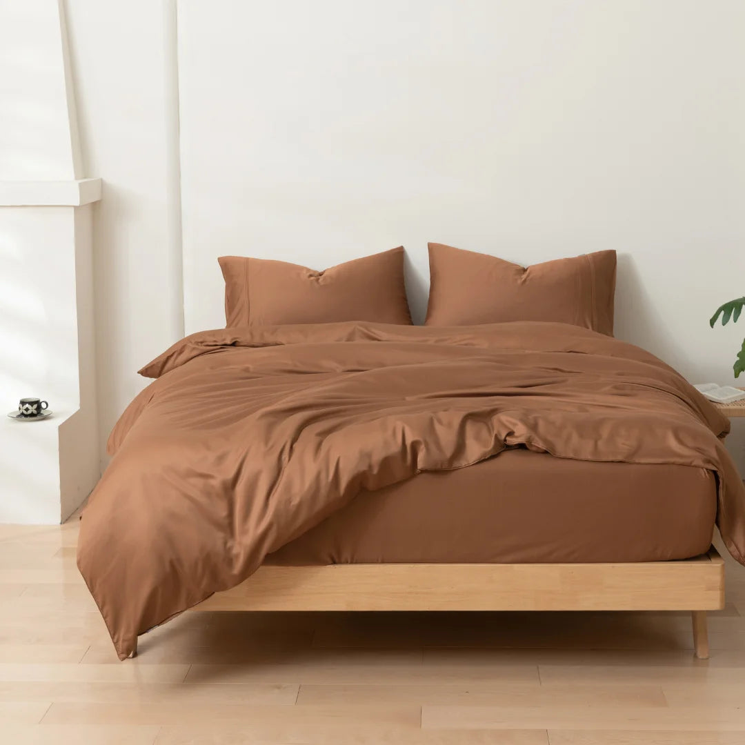 Bamboo Quilt Cover - Terracotta