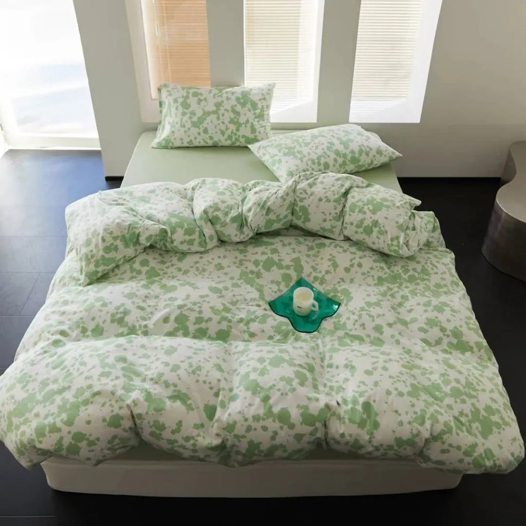 Paint Splatter Printed Bedding Set