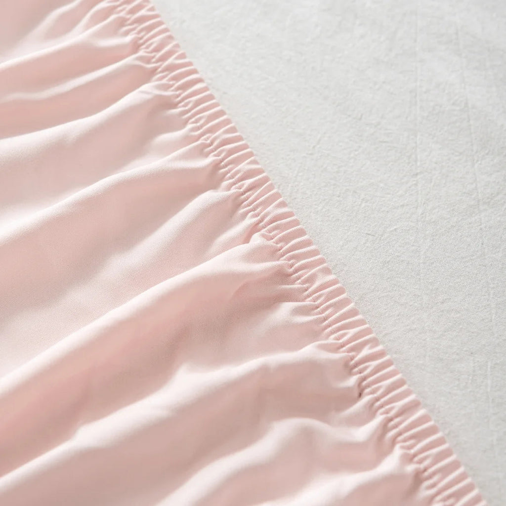 Bamboo Fitted Sheet Set - Blush