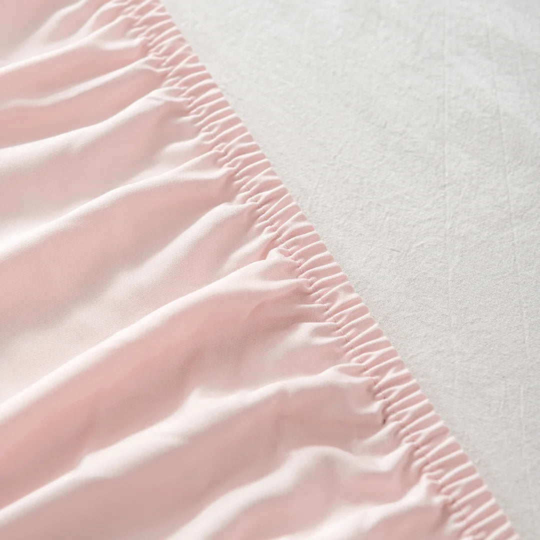 Bamboo Fitted Sheet Set - Blush