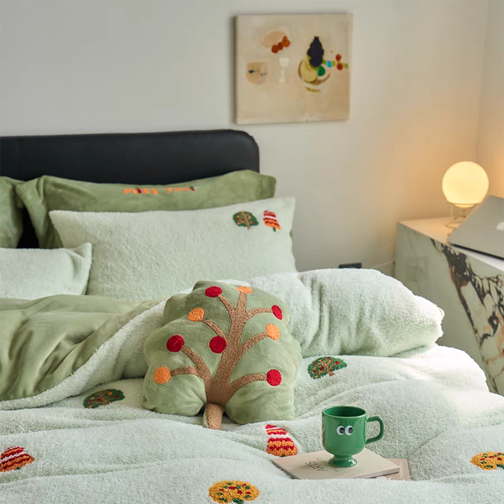 Cute Forest Tufted Duvet Cover