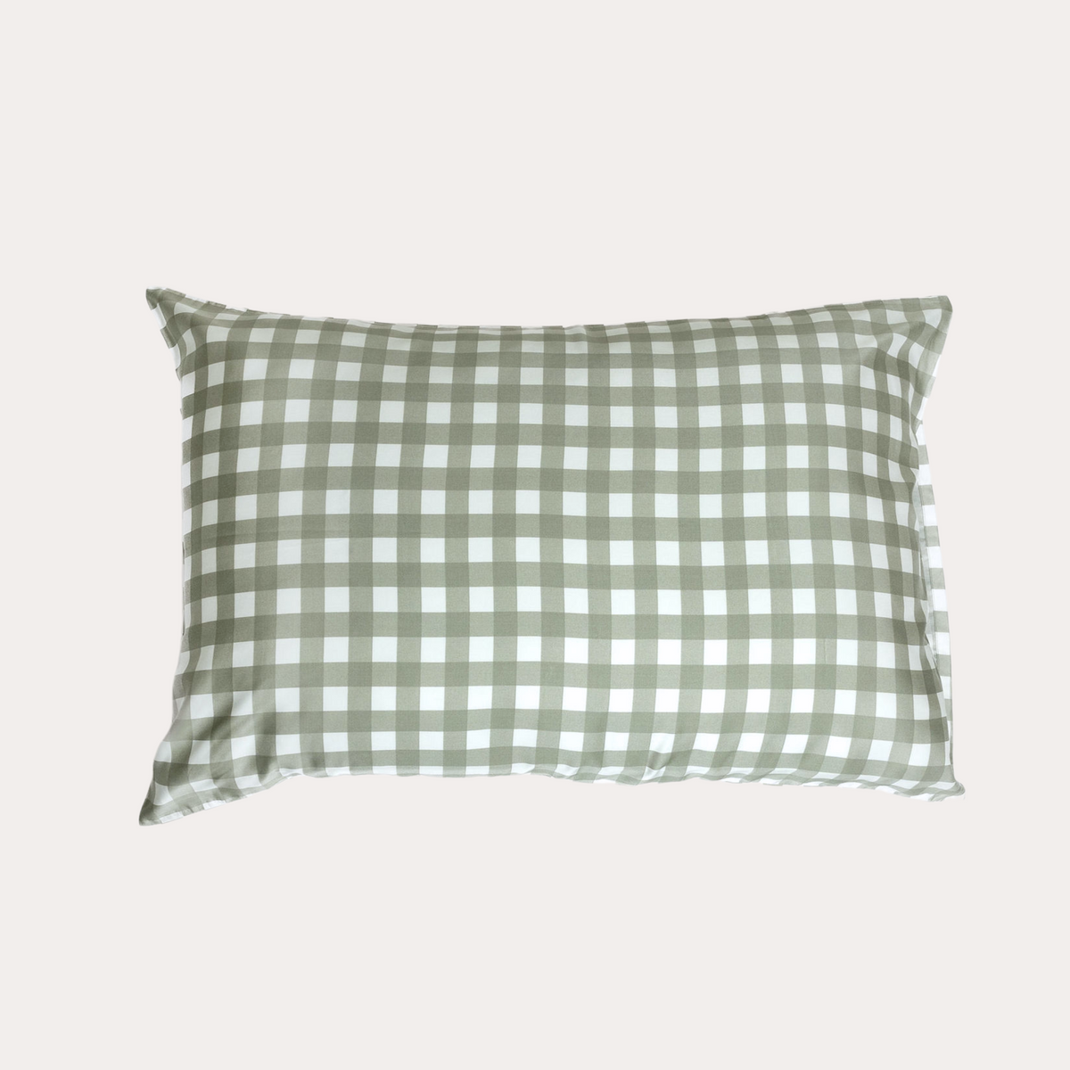 Moss Gingham Bamboo Pillowslip