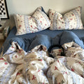Vintage Strawberry Floral Bedding Set