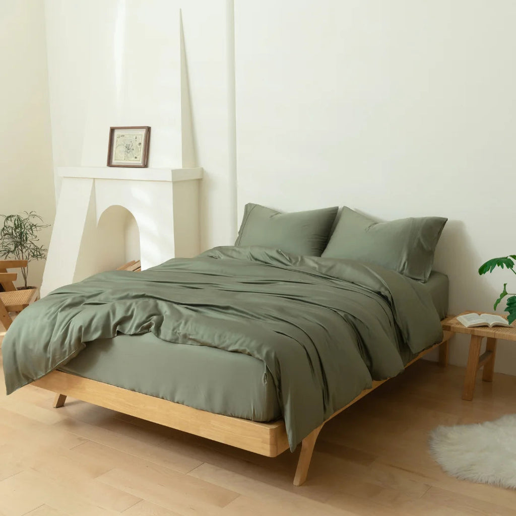 Bamboo Quilt Cover - Moss