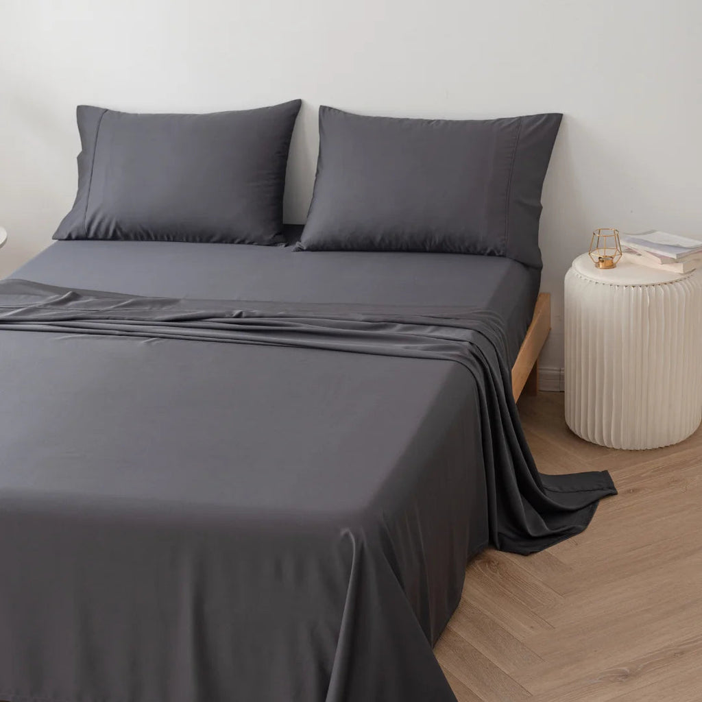 Bamboo Pillowcase Set - Charcoal