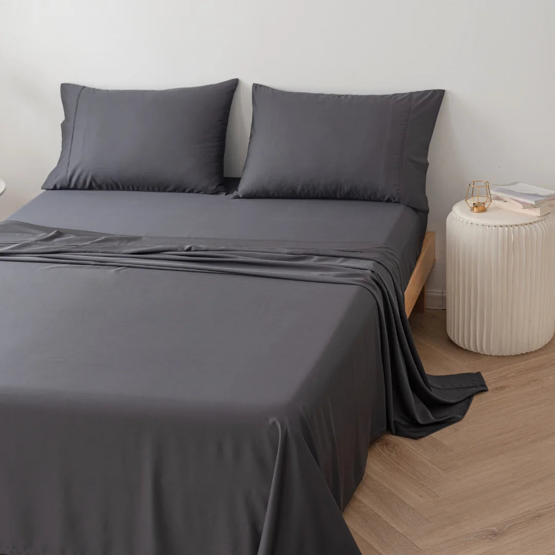 Bamboo Pillowcase Set - Charcoal
