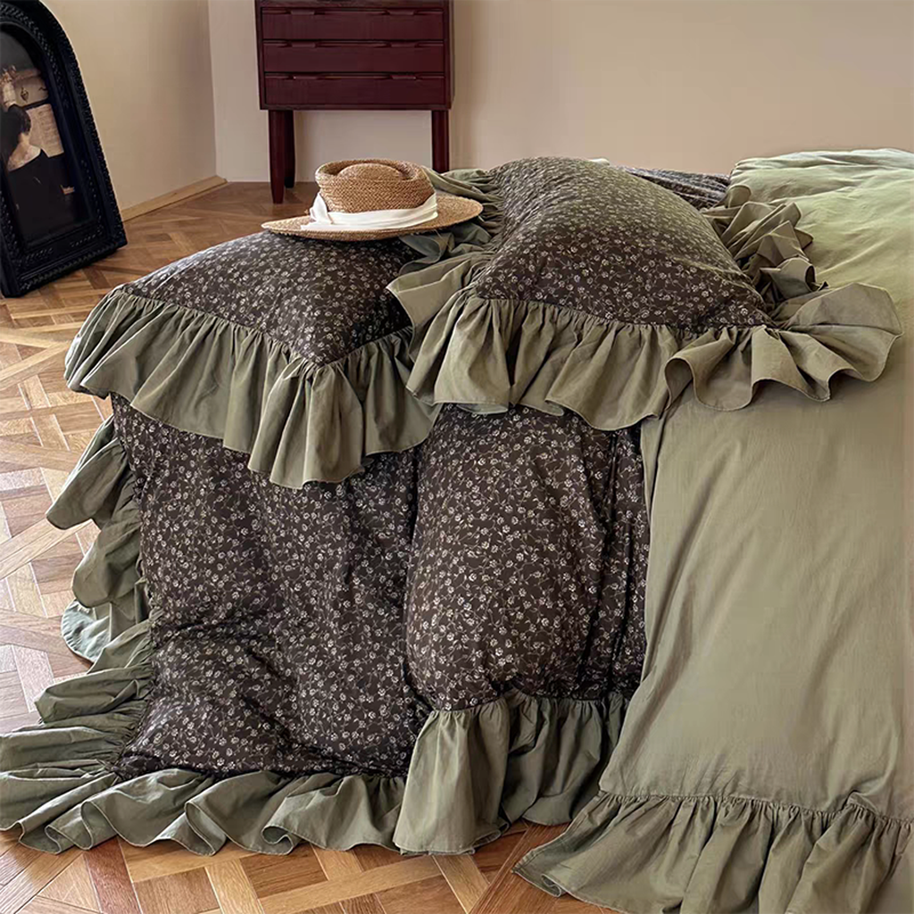 Coquette Floral Ruffle Bedding Set