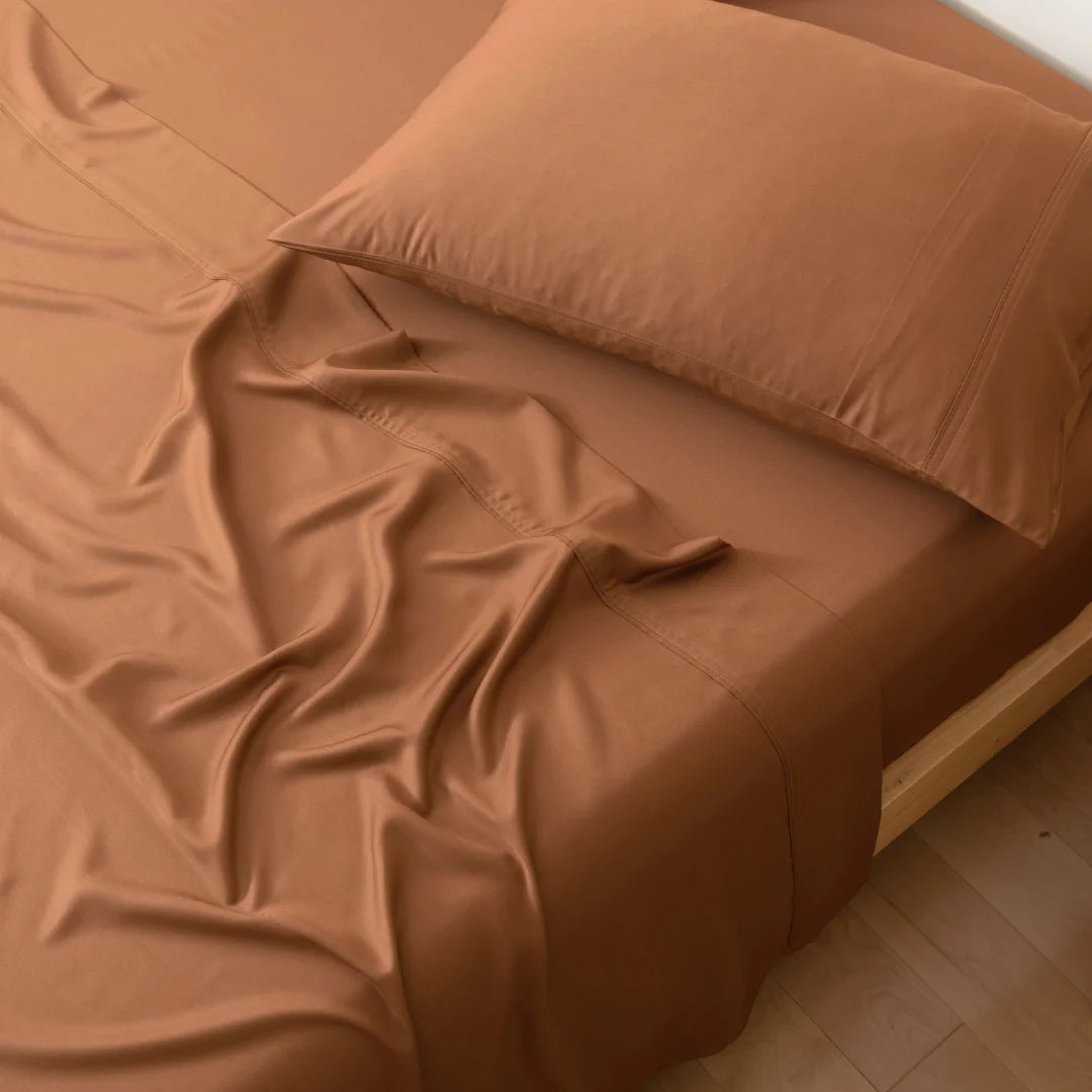 Bamboo Pillowcase Set - Terracotta