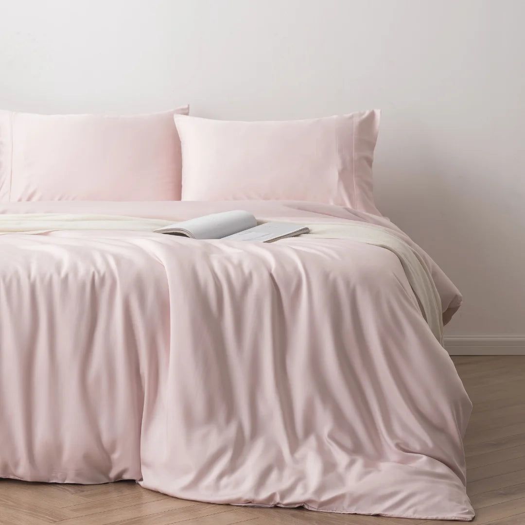 Bamboo Quilt Cover - Blush