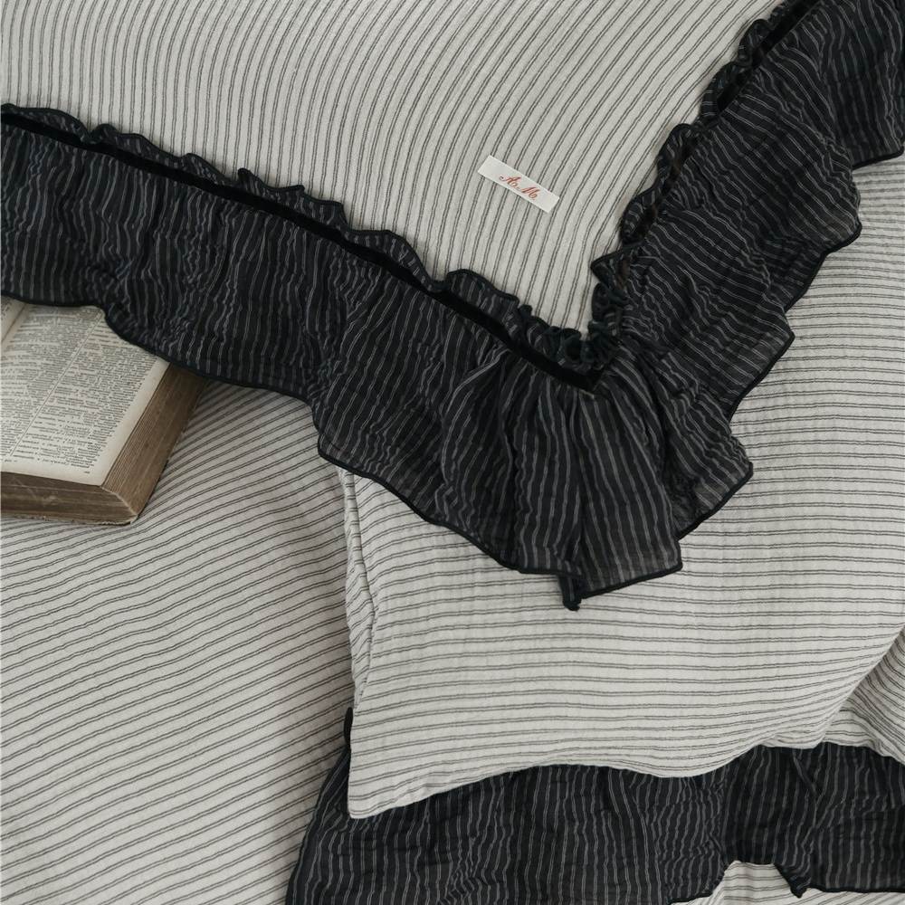 Roselle French Cottage Double Gauze Cotton Ruffle Bedding Set G110