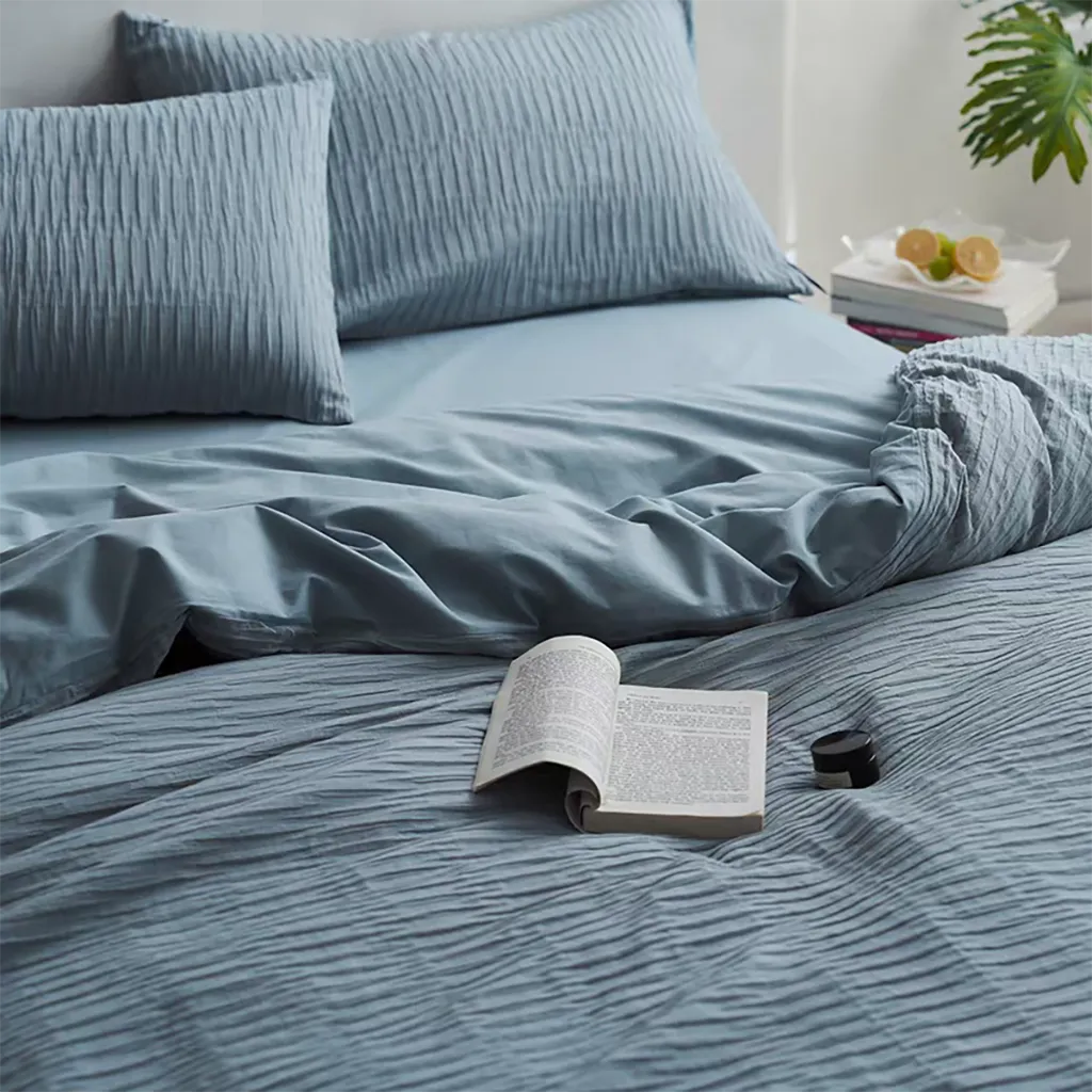 Relaxed Seersucker Cotton Duvet Cover