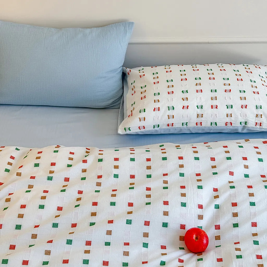 Check Jacquard Duvet Cover