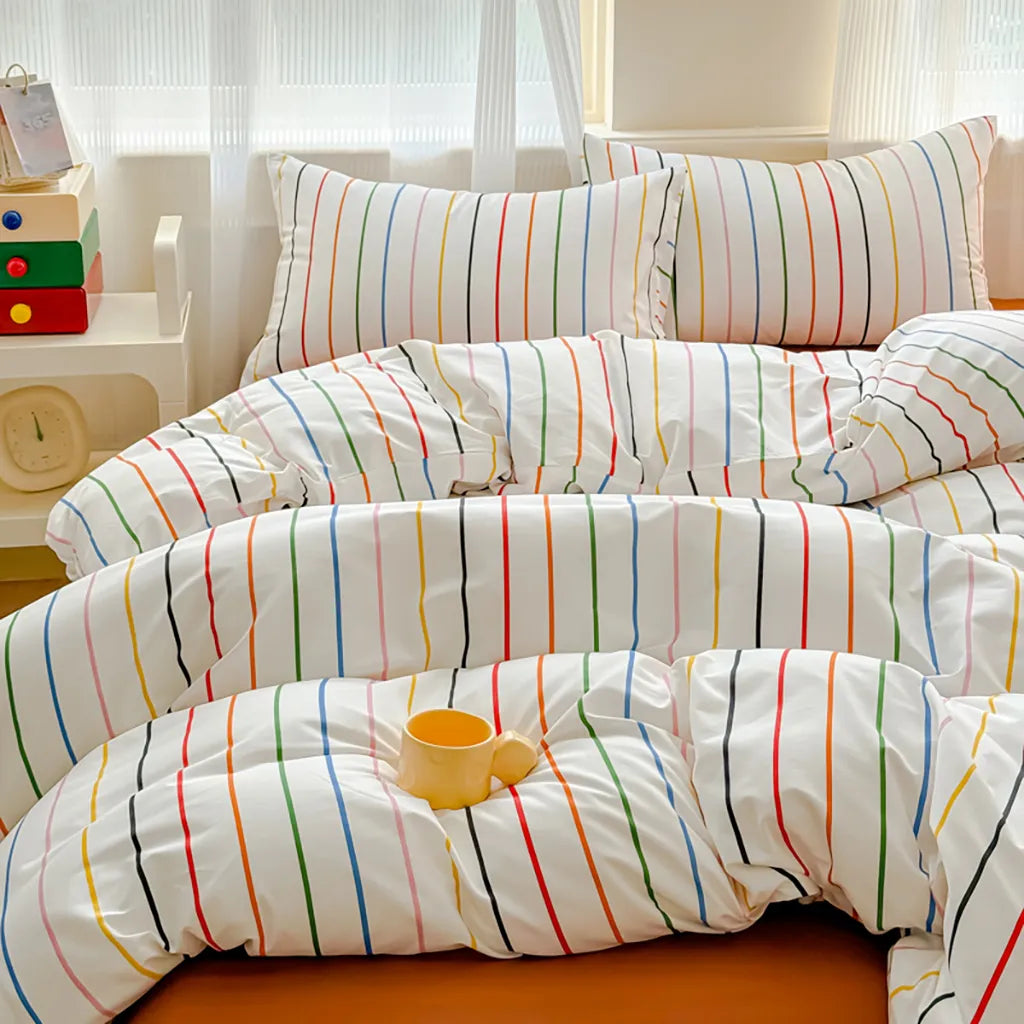 Cheerful Striped Duvet Cover
